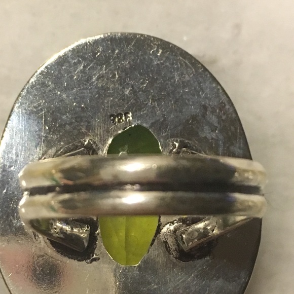 Bicolor Tourmaline Gemstone & 925 Silver Ring - Picture 5 of 5